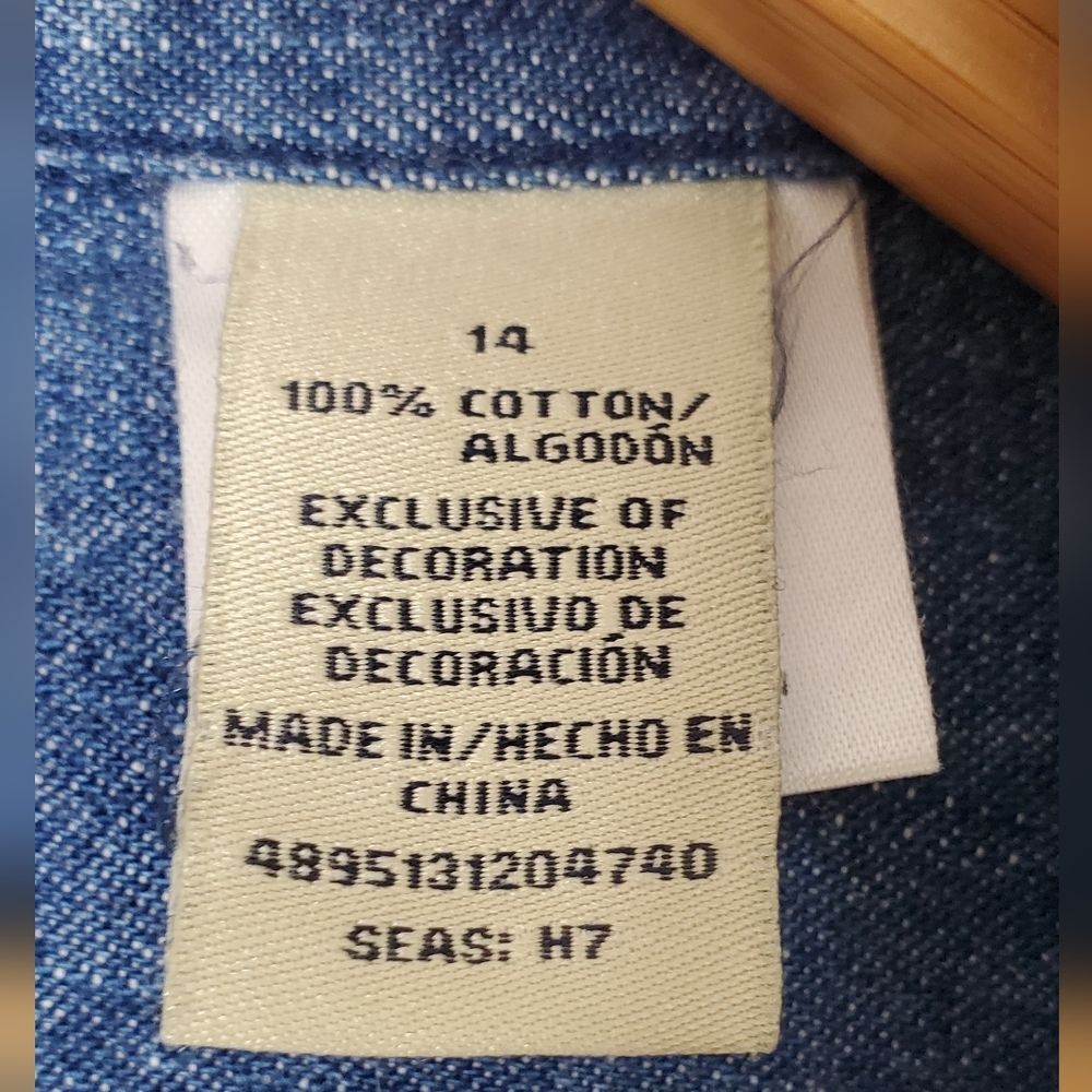 Classic Elements Embroidered Halloween Denim Shir… - image 6